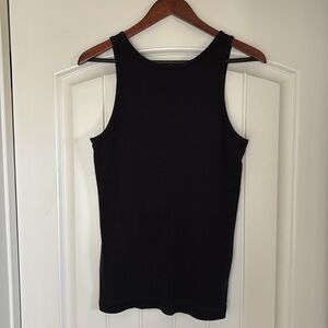 American Giant Black Ribbed Stretch Comfort Tank‎ Top Women’s Size Large